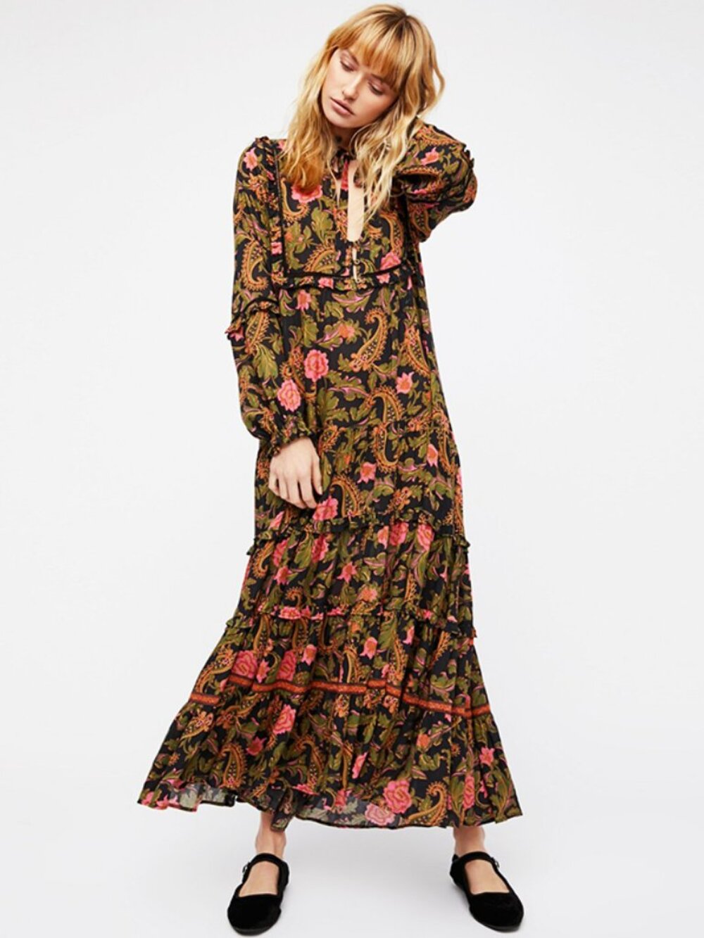 Spell & The Gypsy x Free People Exclusive Etienne Gown - Noir - Size Small